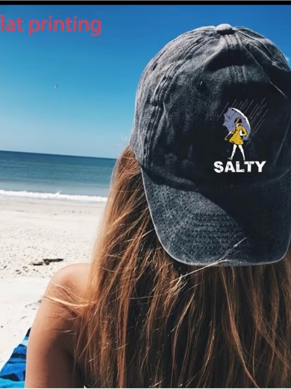 🏅HOST PICK🏅SALTY 2D printed Graphic Baseball Cap - Charcoal 🔥 UNISEX 🔥 - Picture 2 of 3